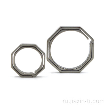 Портативный восьмиугольный металлический брелок Titanium Key Ring